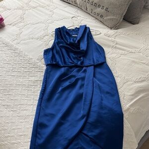 Aidan Mattox Royal Blue Midi Dress